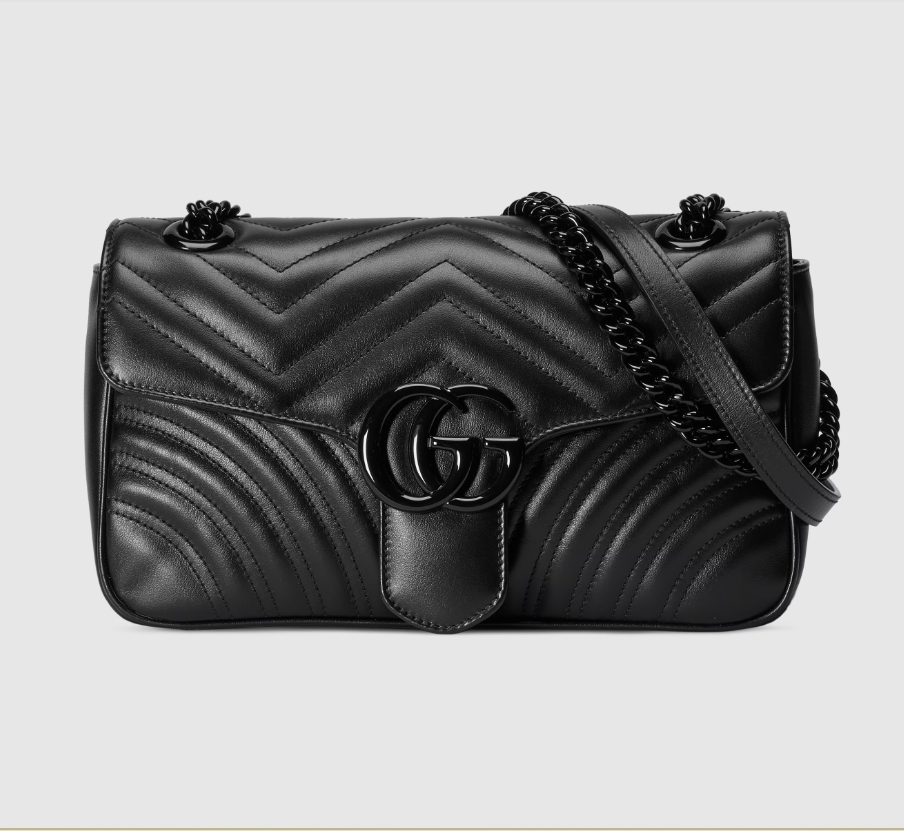 GG MARMONT SMALL SHOULDER BAG-All Black-443497