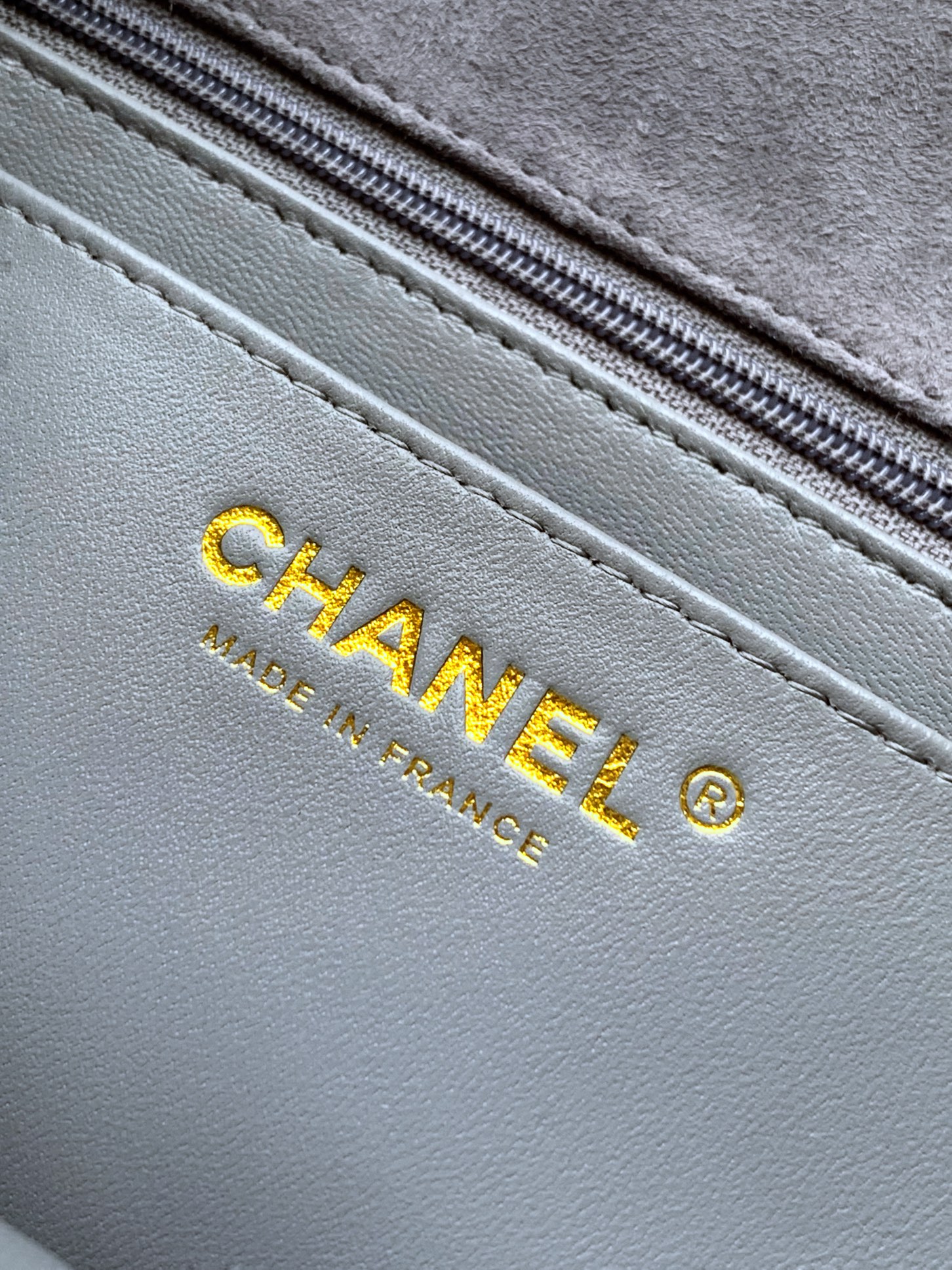 CHANEL Suede Chain Shoulder Bag – Smoky Gray
