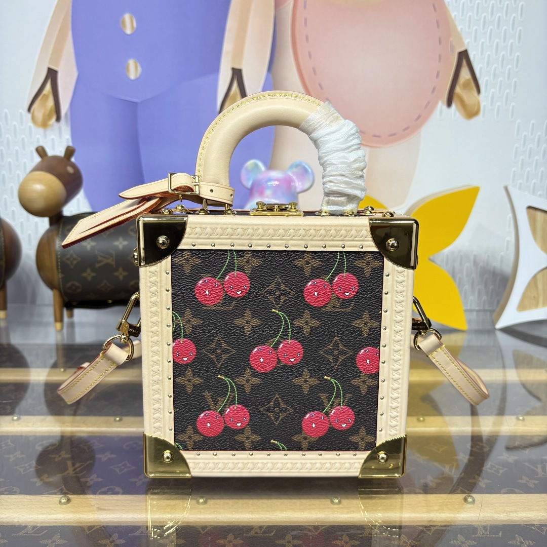 LV x TM M14040 Mini Square Trunk Cherry