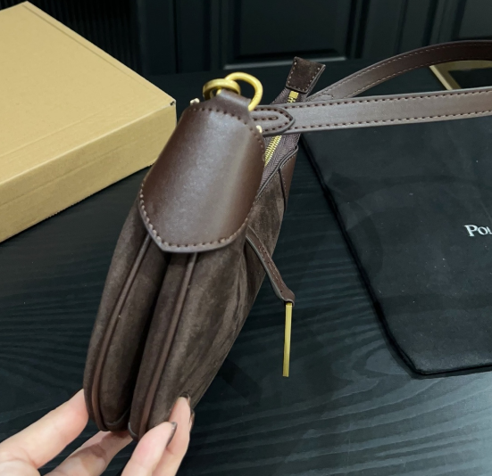 Ralph Lauren Polo ID Suede Mini Shoulder Bag