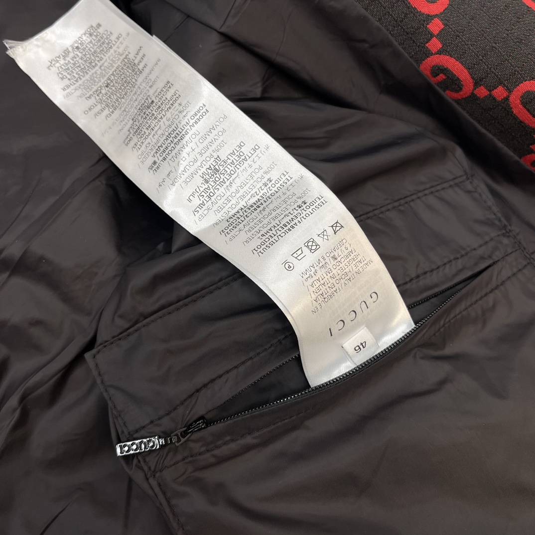 GG Nylon checked jacket with removable sleeves