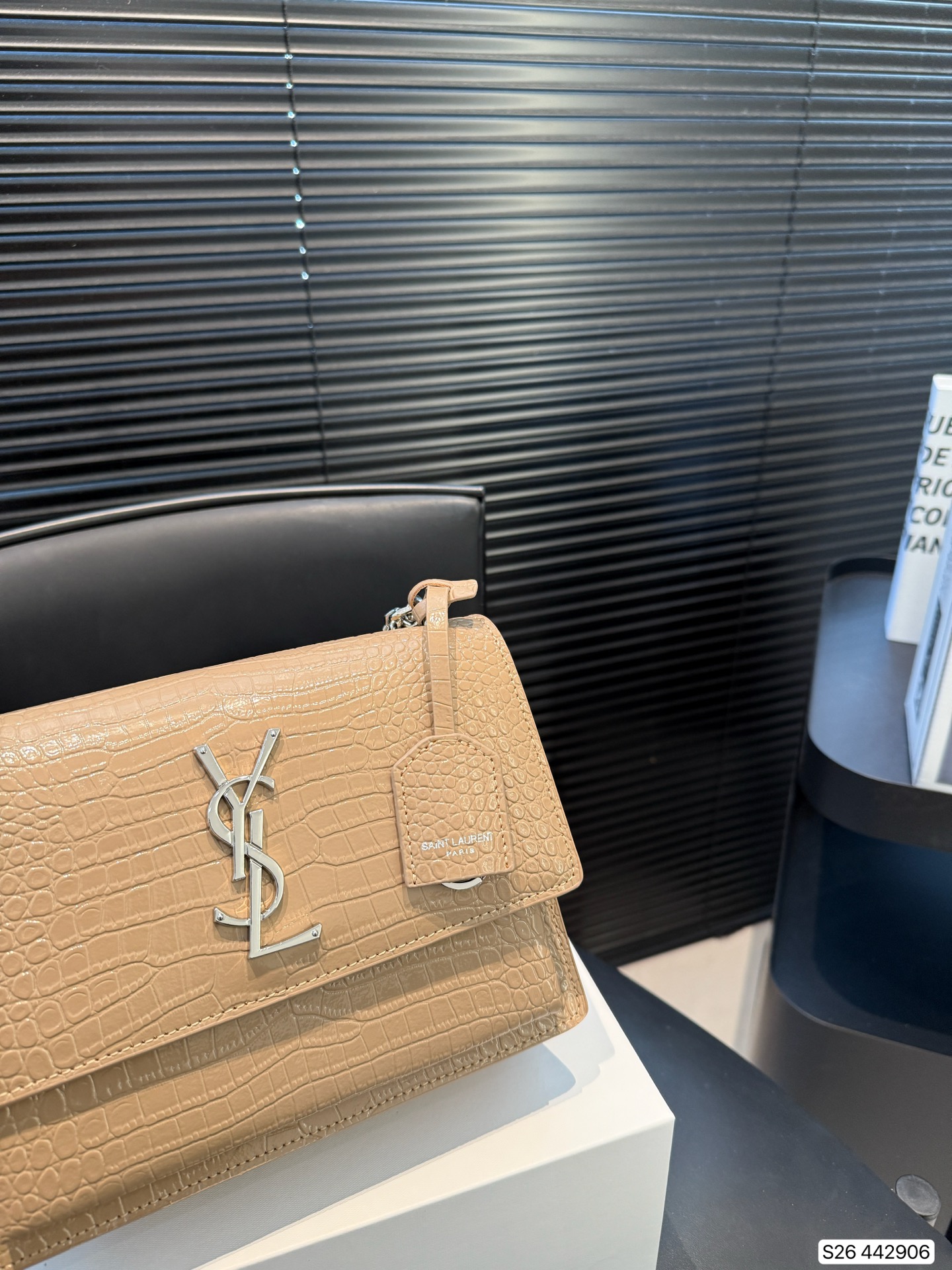 SAINT LAURENT Croc Medium Sunset Bag