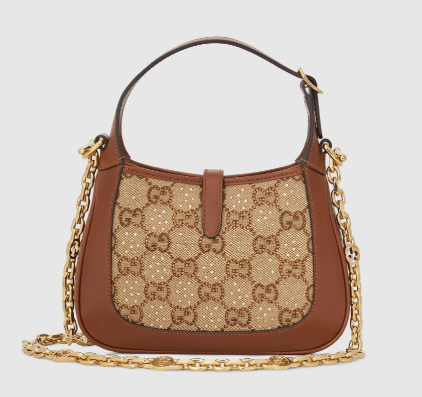 JACKIE 1961 MINI GG SHOULDER BAG-Camel and ebony-675799