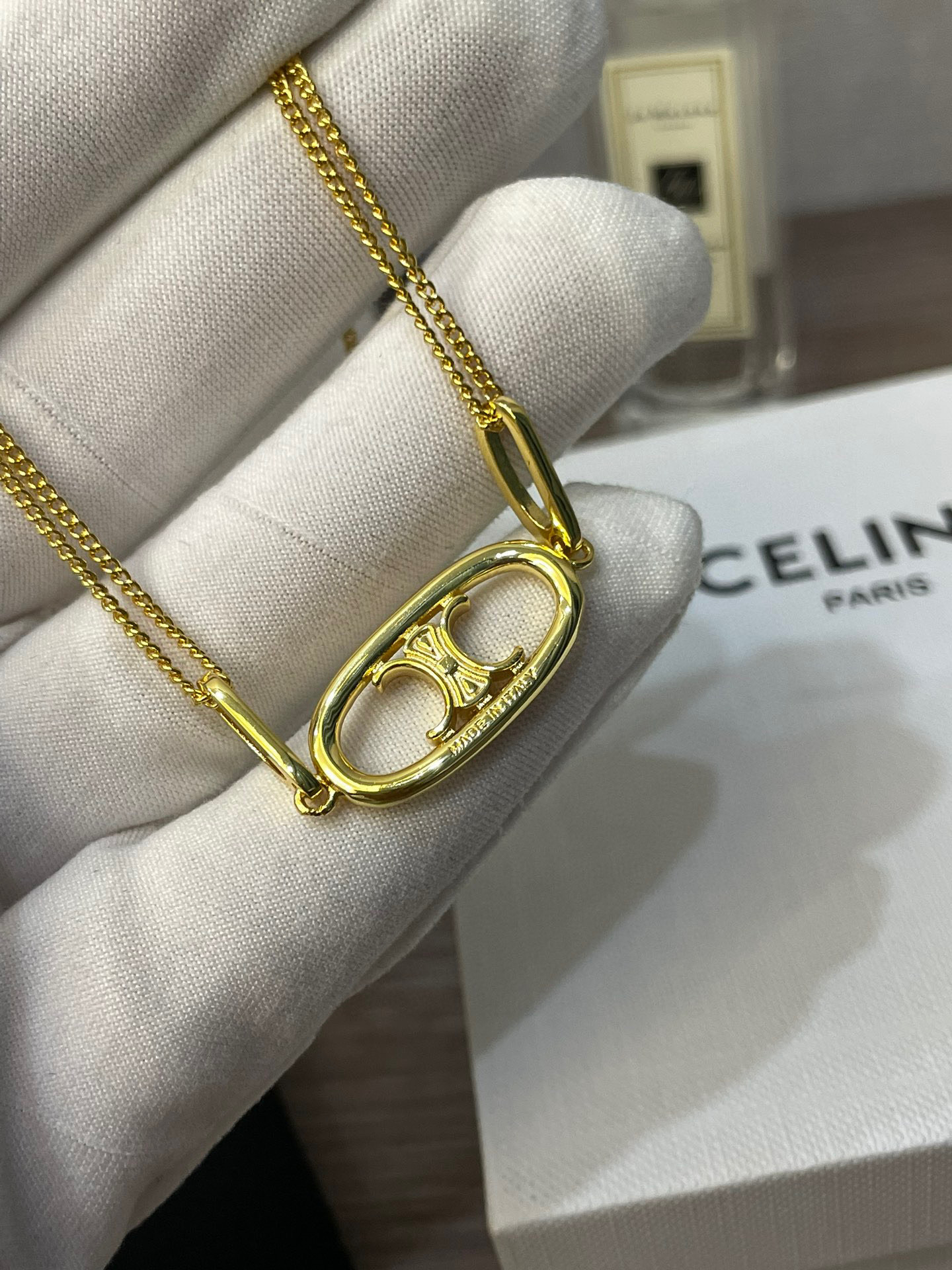 Celine Bracelet Bangle Cuff Gold Mailon Triomphe