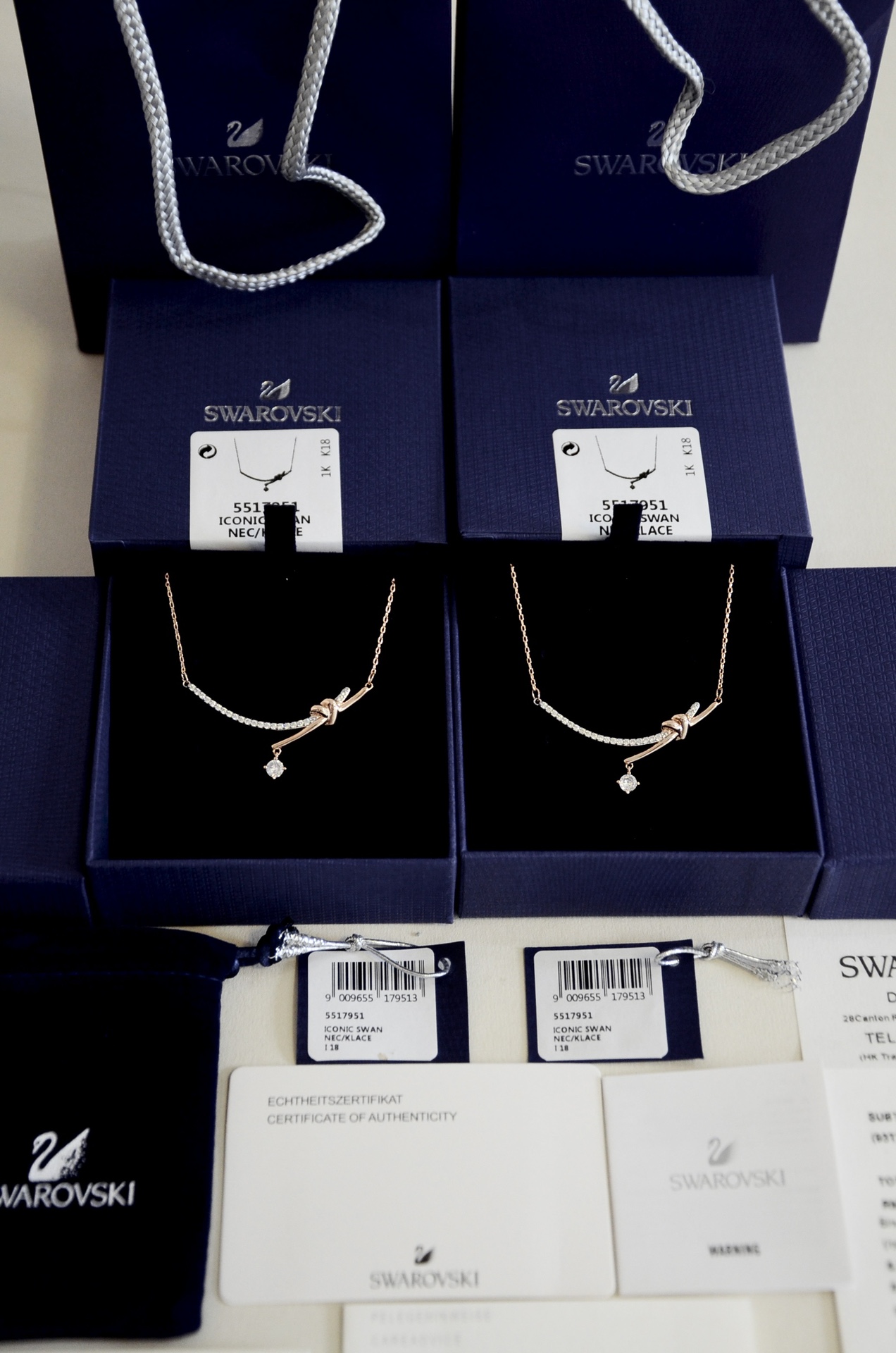 Swarovski Heart Knot Diamond Necklace