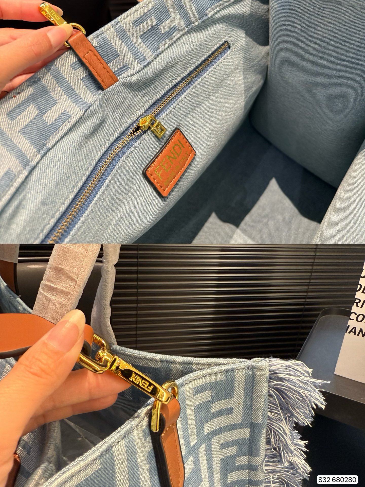 Fendi Structured Tote Bag