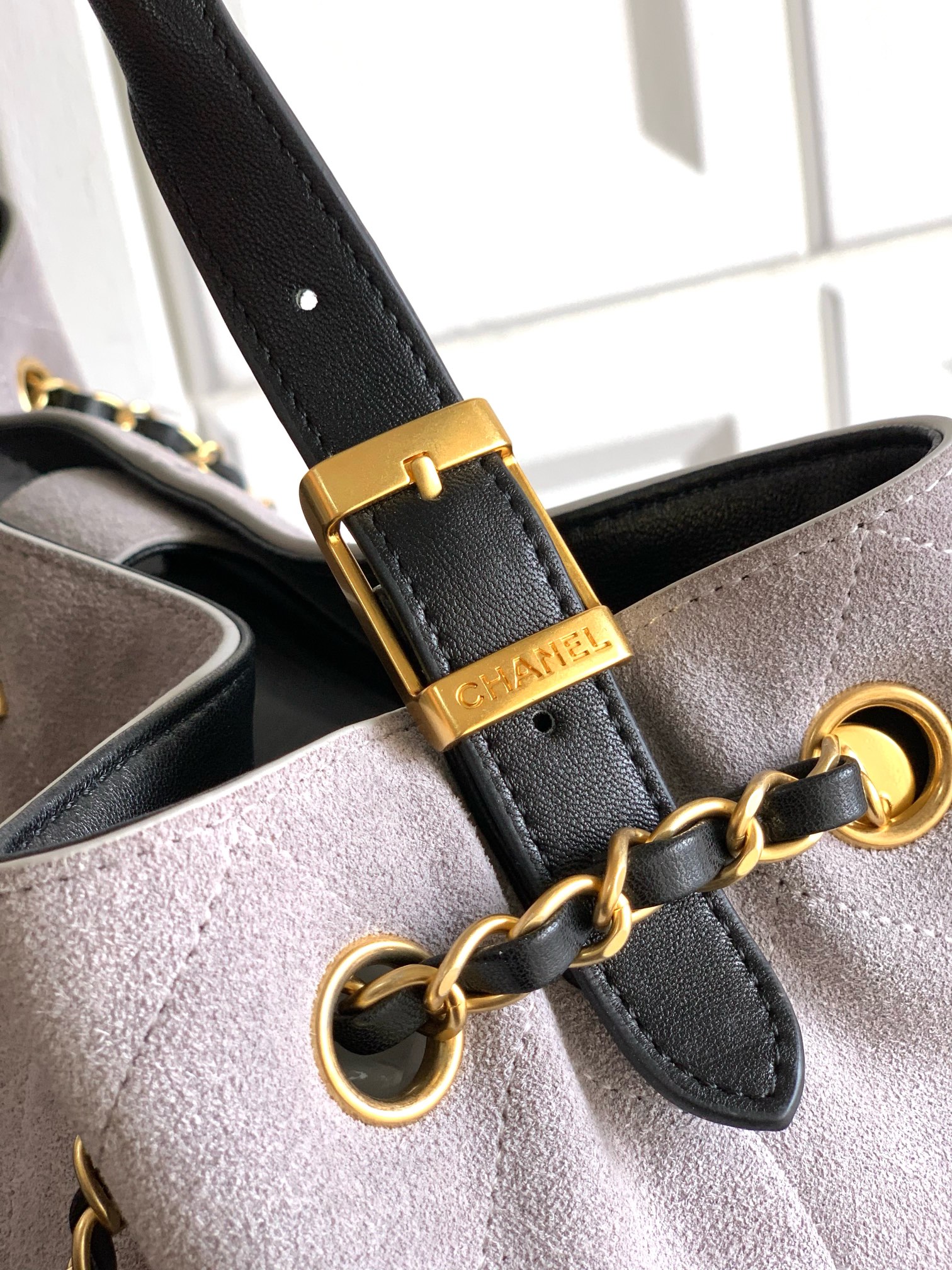 Chanel suede handbag