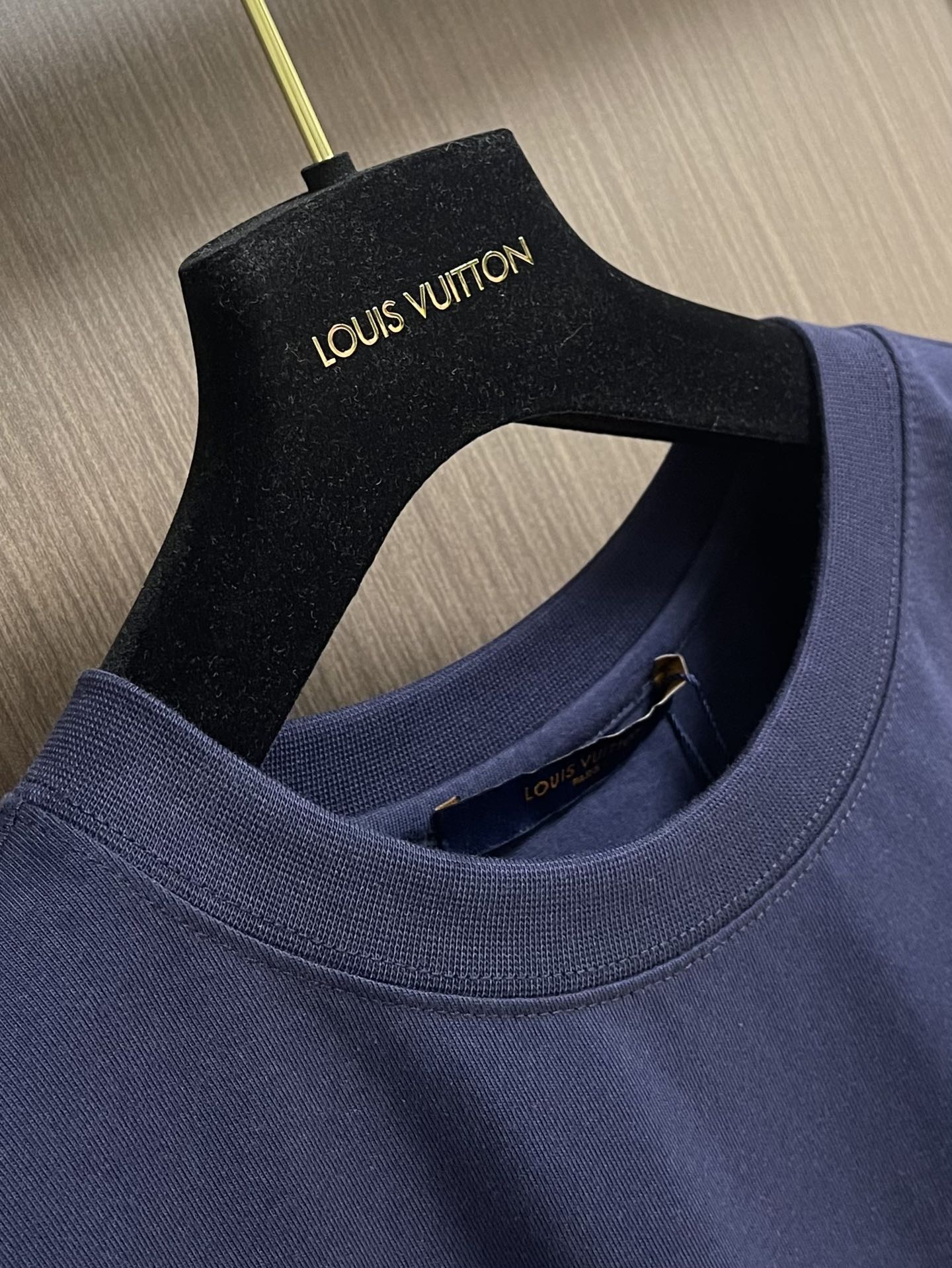 Louis Vuitton 2025SS Terry Embroidery Heavyweight Cotton T-Shirt – Blue