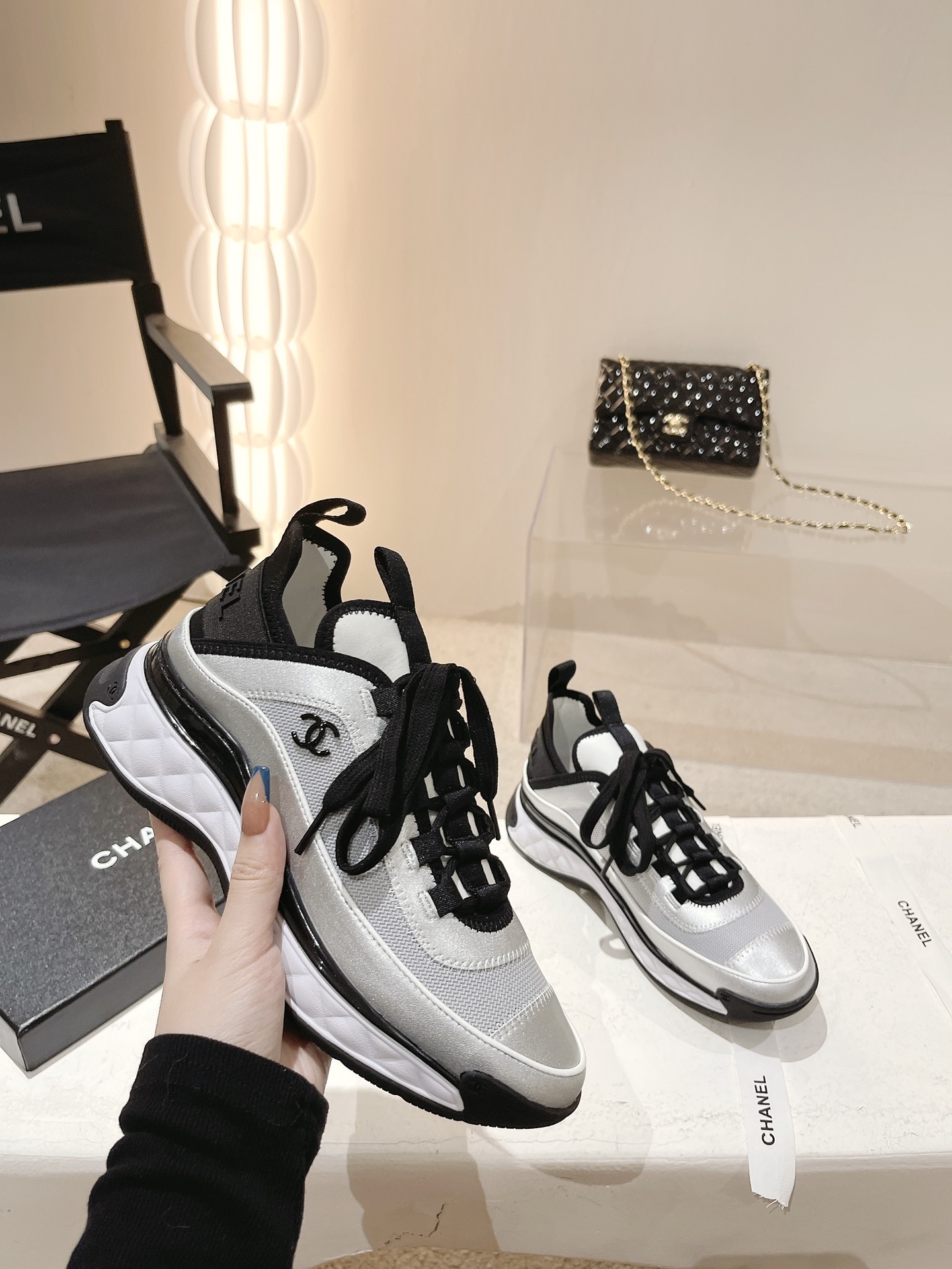 CHANEL Fabric Sneakers