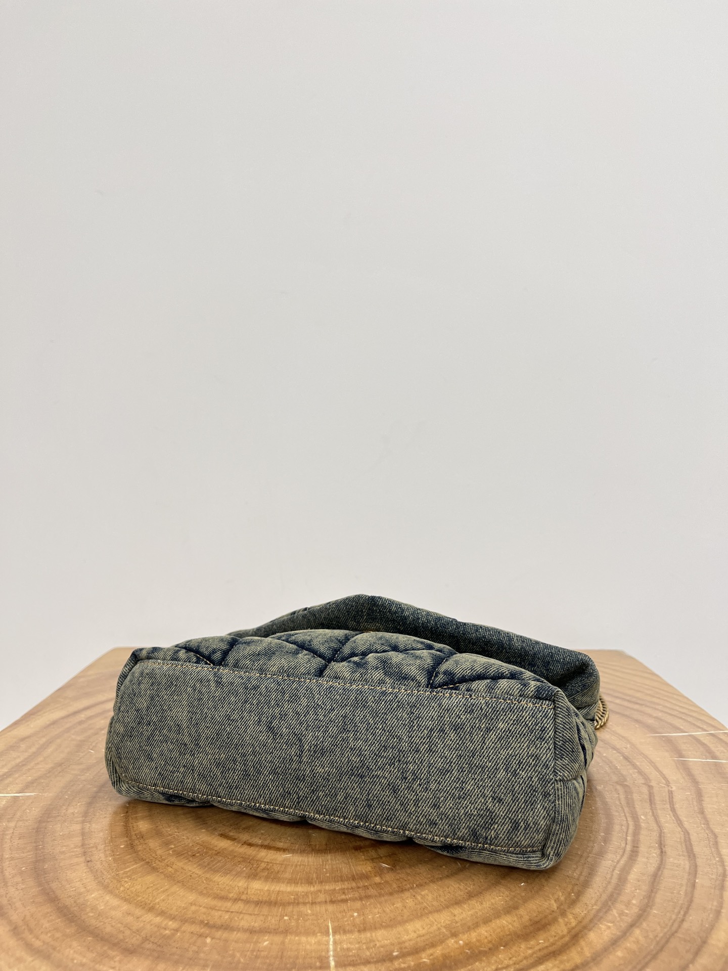 Saint Laurent Loulou Puffer Denim Shoulder Bag