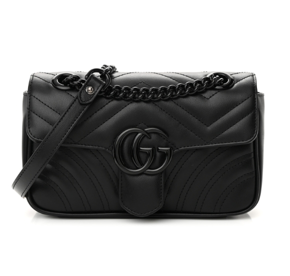 GG MARMONT MATELASSÉ MINI BAG-All Black-446744