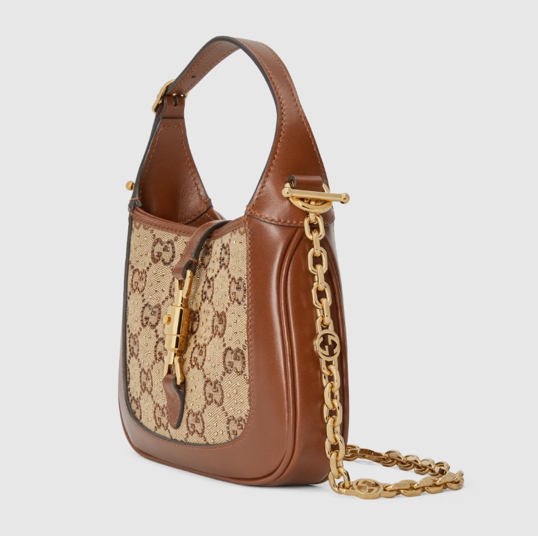 JACKIE 1961 MINI GG SHOULDER BAG-Camel and ebony-675799