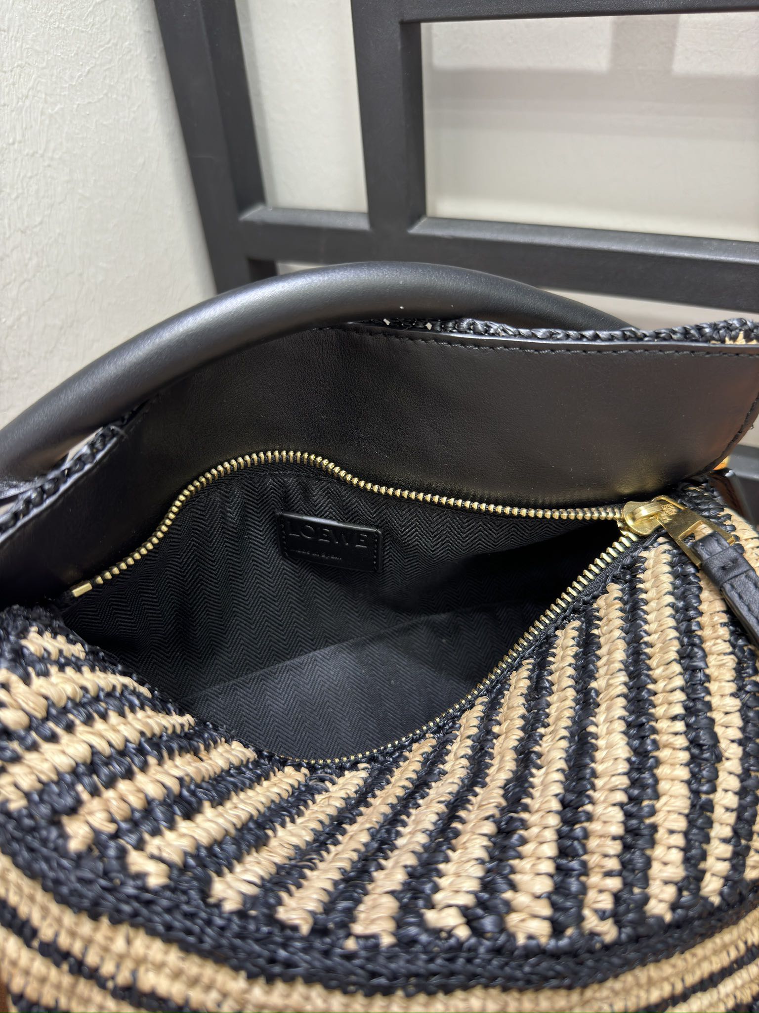 LOEWE Puzzle Raffia Bag – Honey Gold