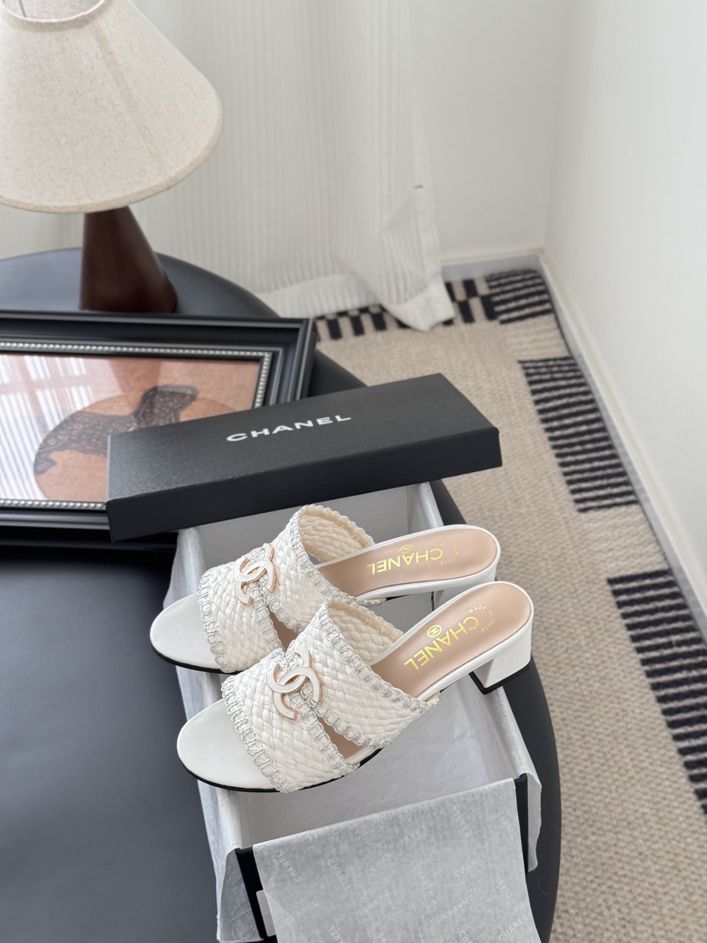 Chanel 25P New Double C Slide Sandals