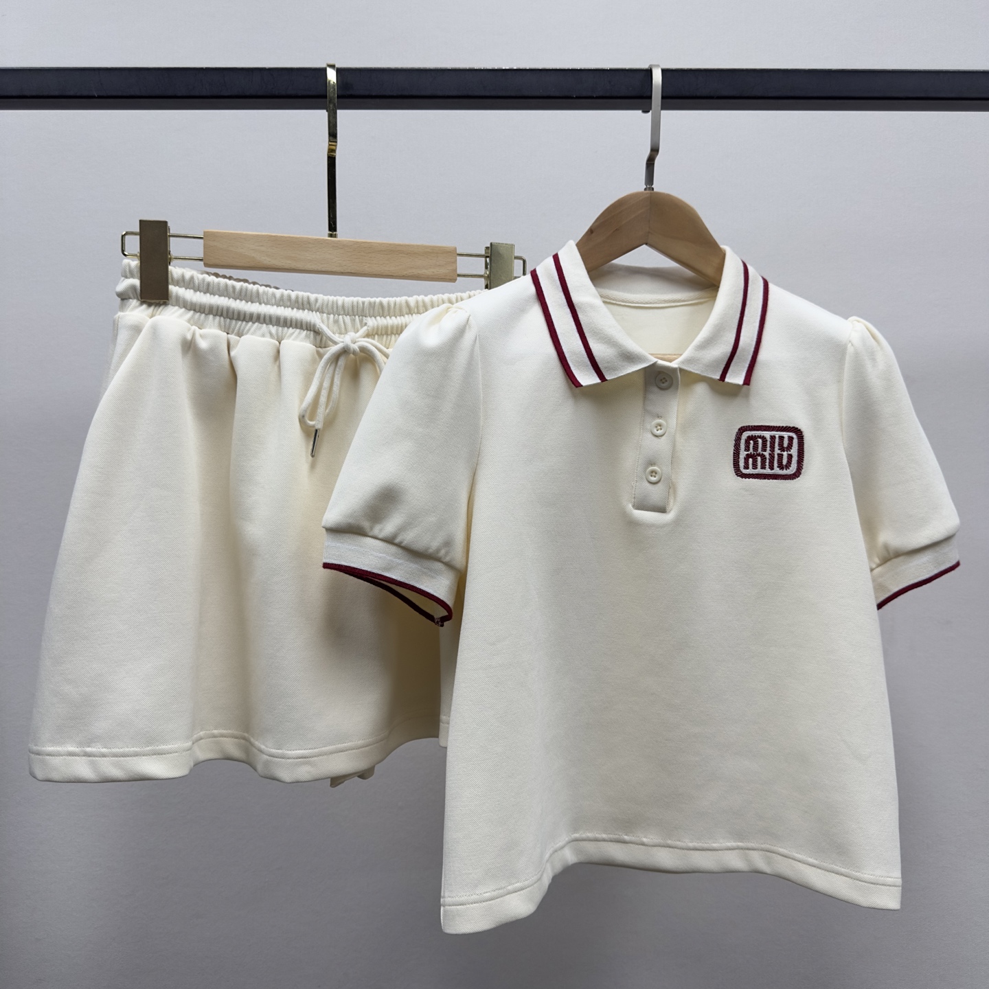 Miu Miu Letter Embroidery Youthful Set