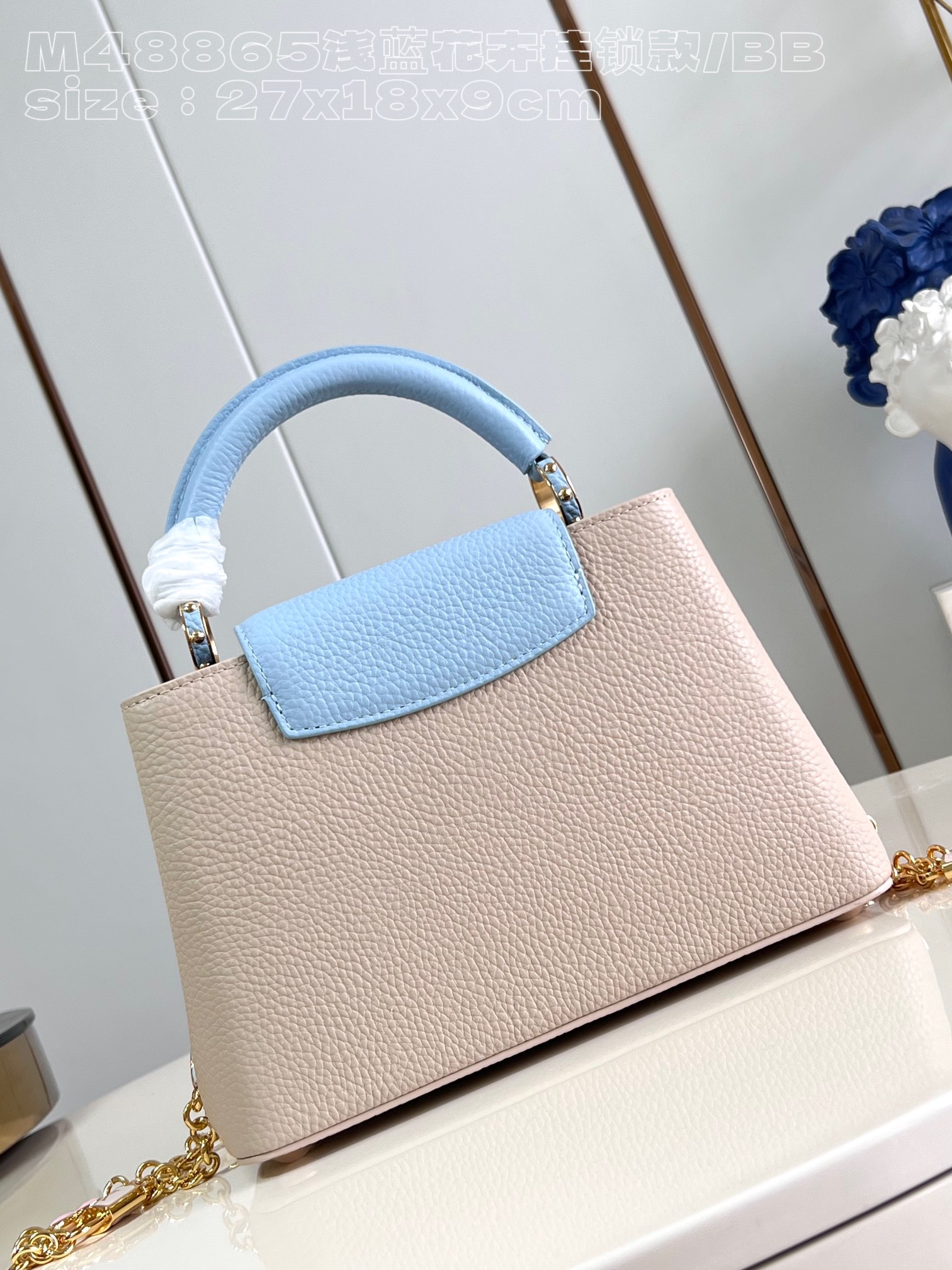 Capucines handbag-light blue