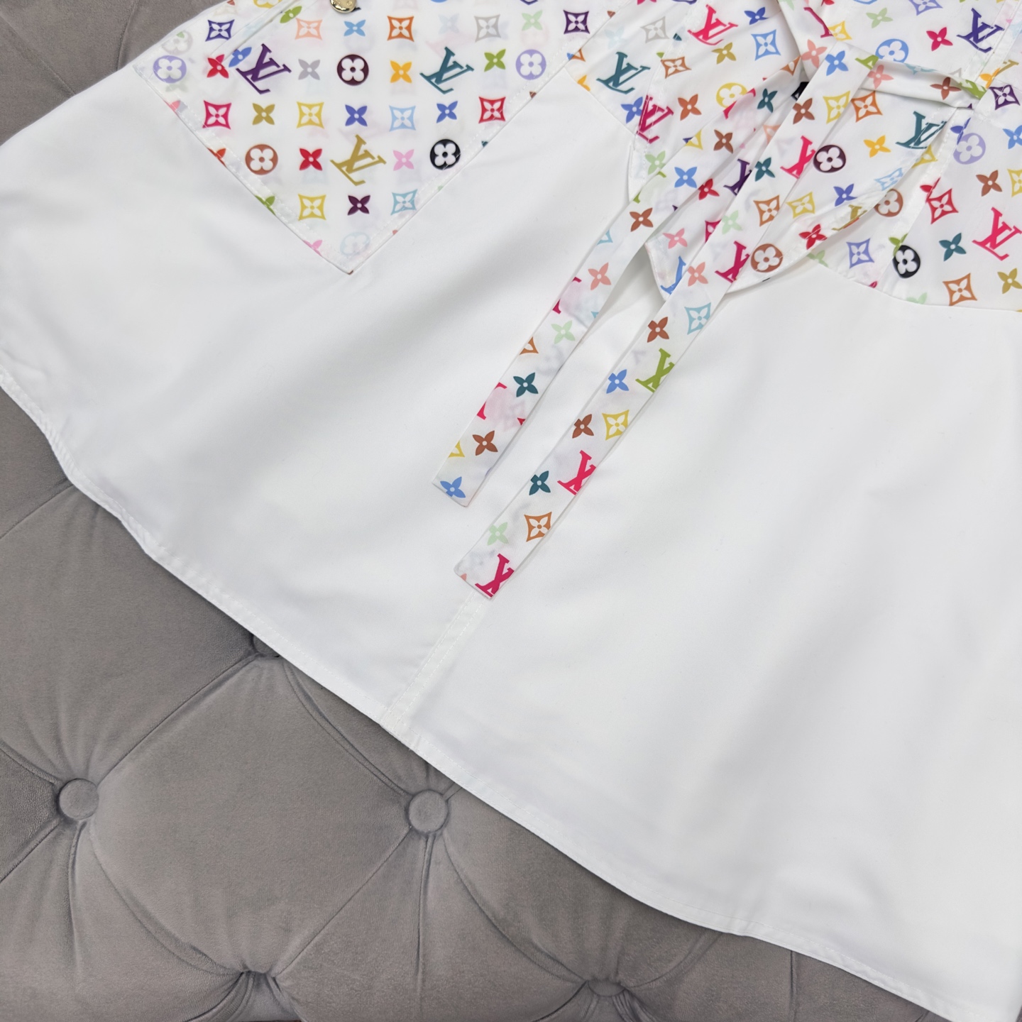 LV High-Waisted Sleeveless Printed Dress｜2025 Spring/Summer Trend