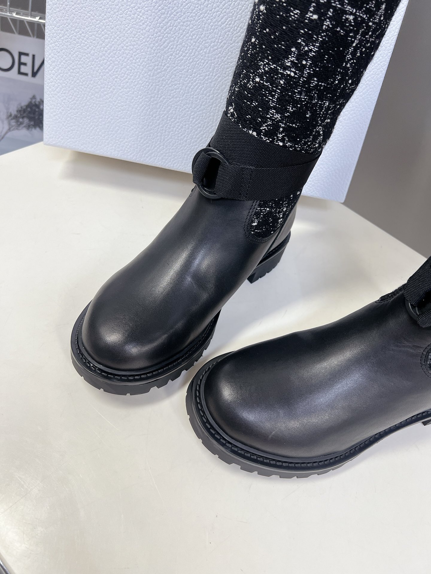 Dior Fall/Winter Classic Fur-Lined Riding Boots