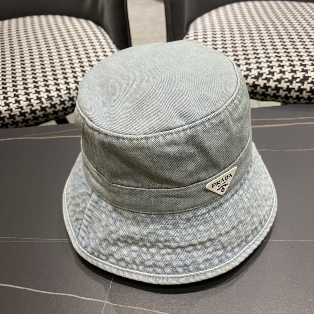Prada denim bucket hat