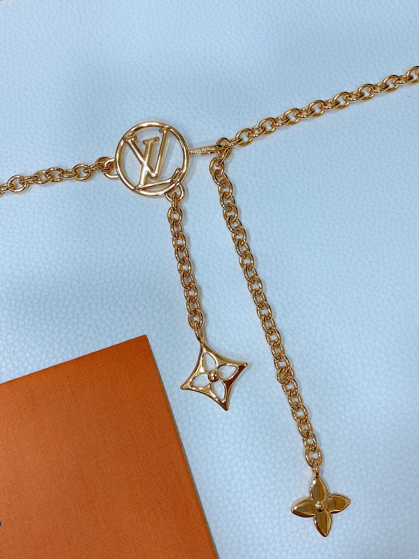 LV hardware floral chain belt