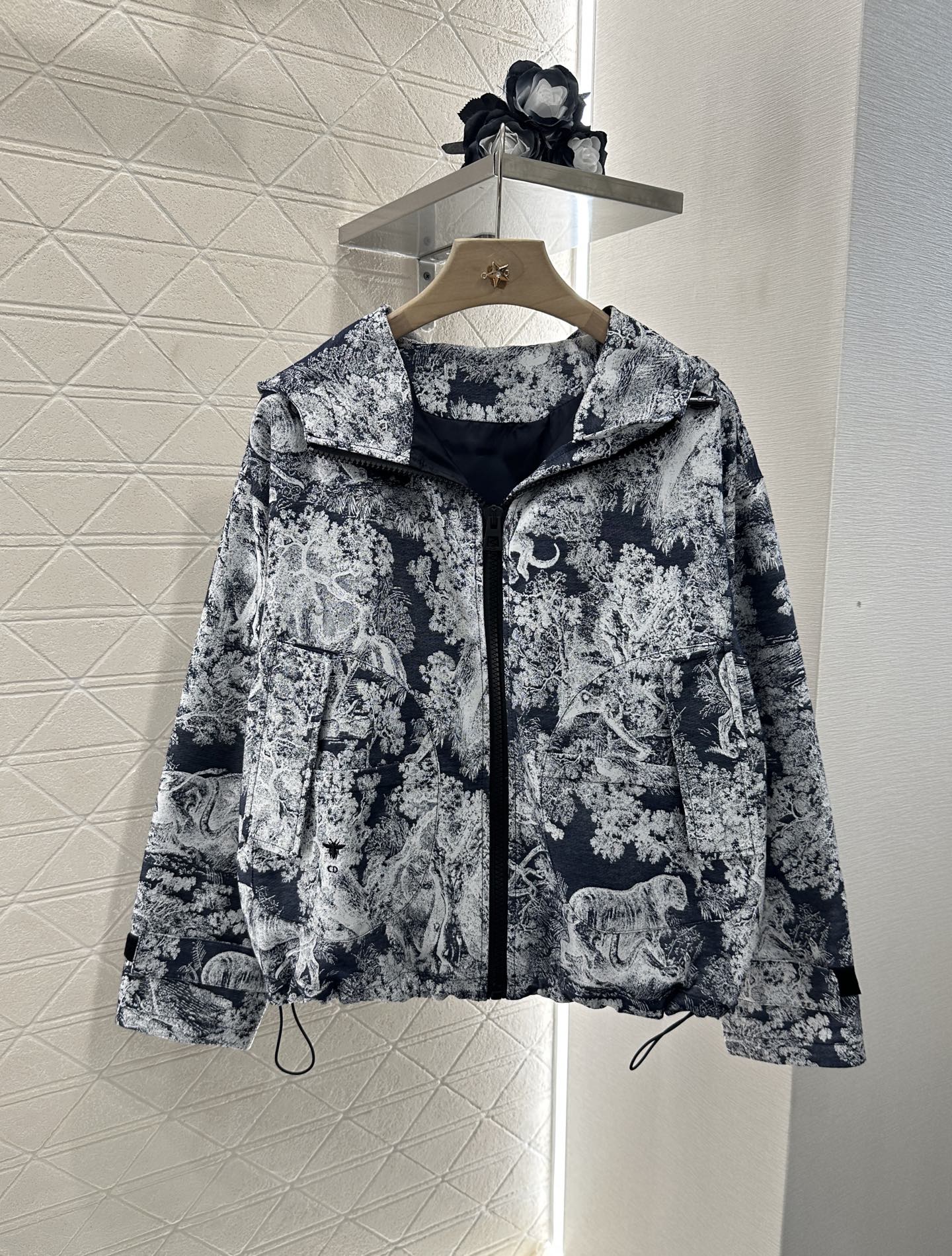 Dior Hooded Jacquard Coat & Skirt