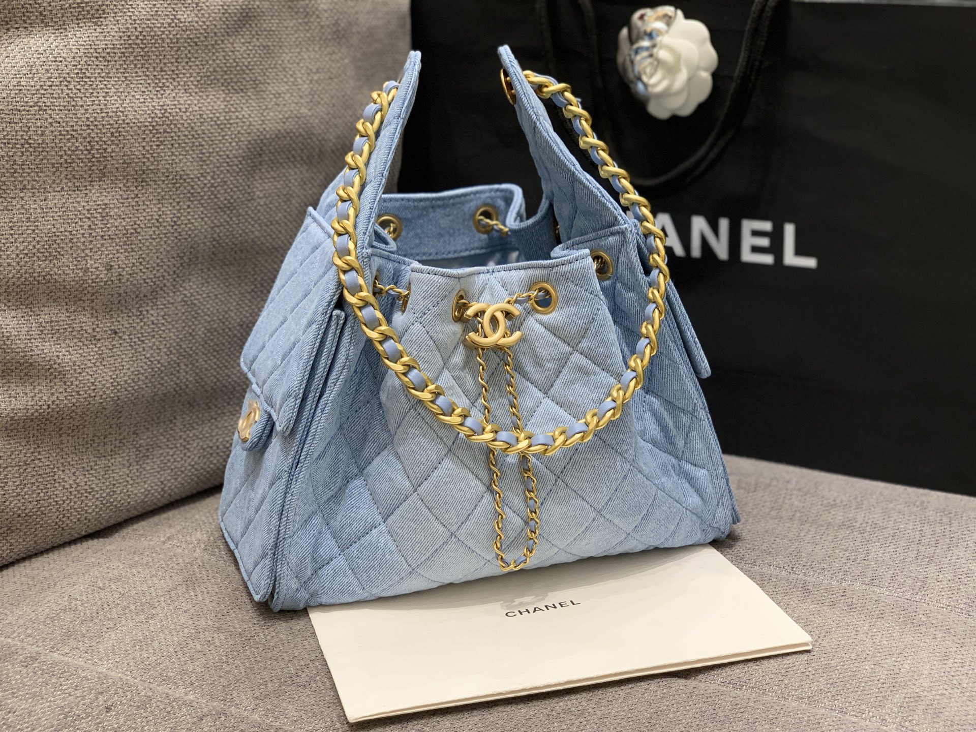Chanel-❤️25A Bucket Drawstring Bag!