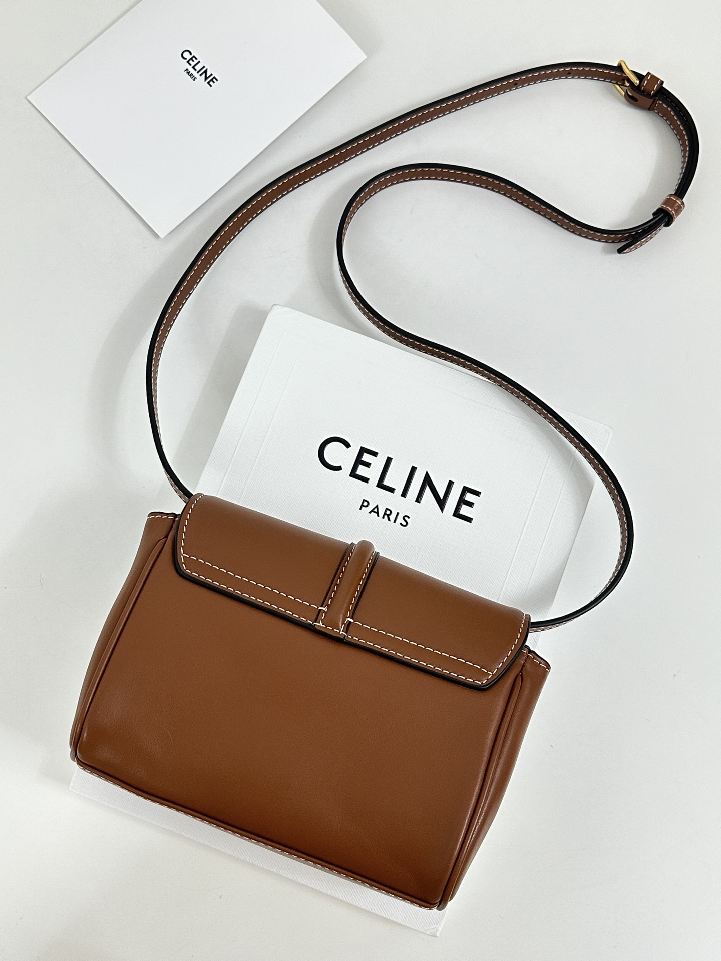 Celine Soft 16 Mini Bag in Caramel