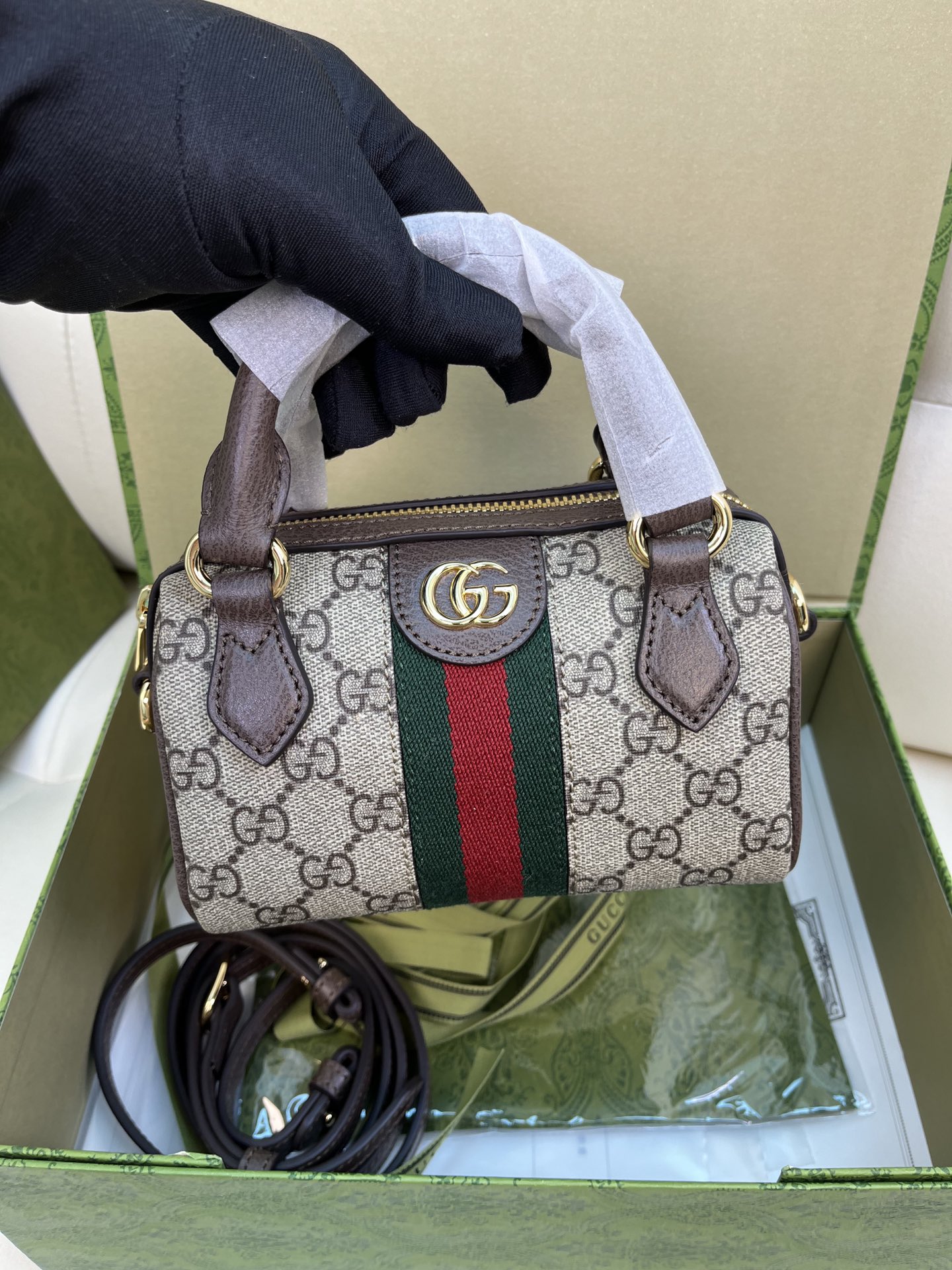 Gucci Lido Ophidia Boston Mini Bag
