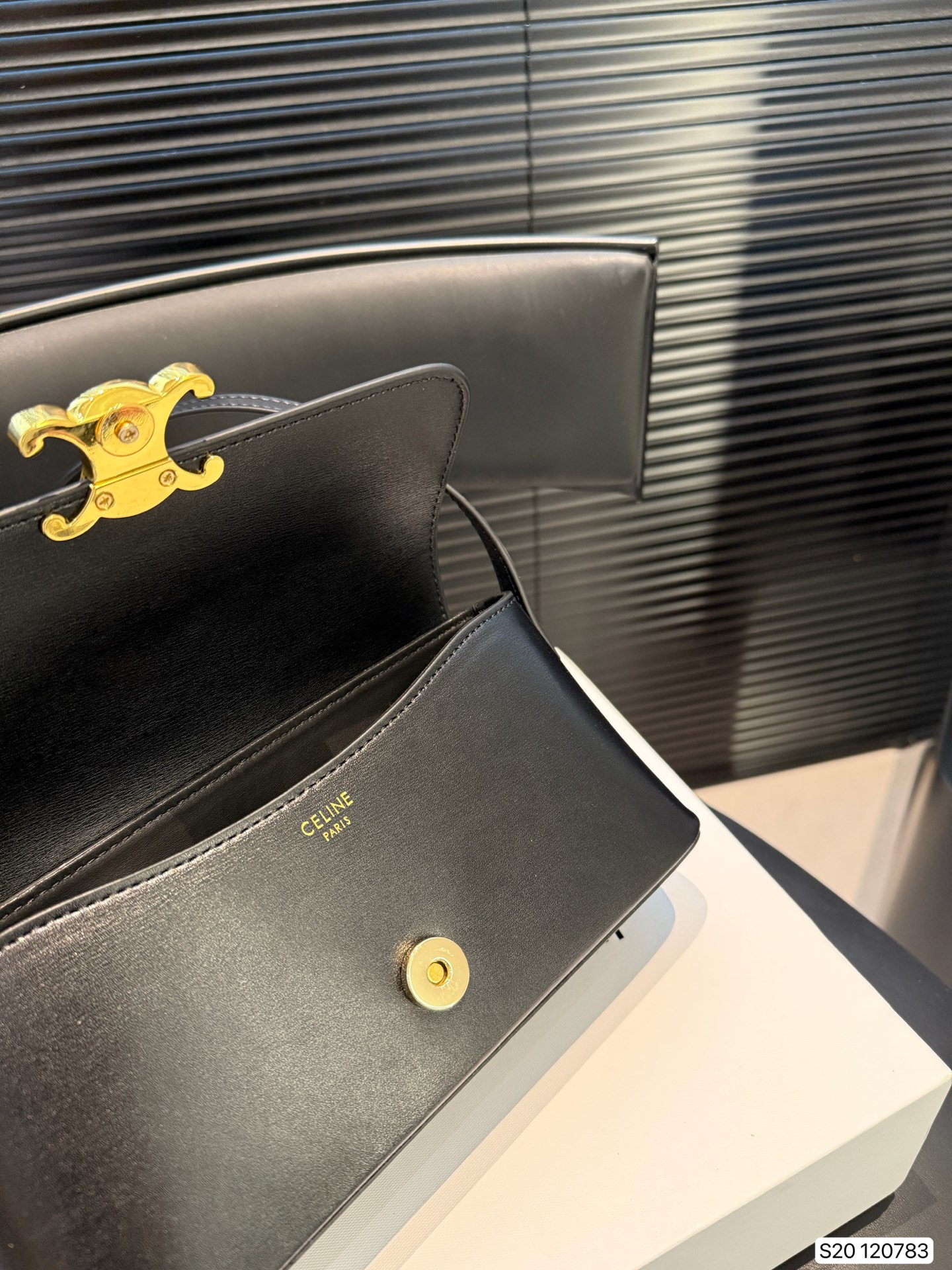 Celine SHOULDER BAG CLAUDE IN shiny calfskin