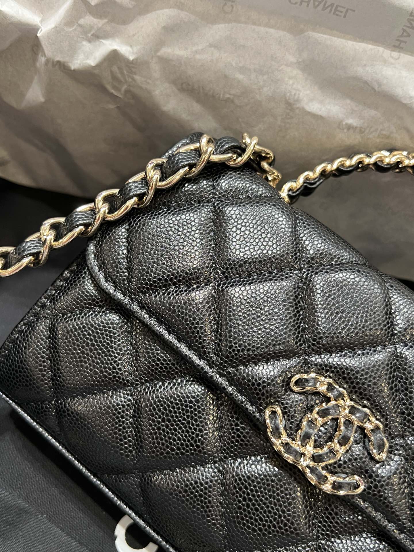 Chanel-kelly hardware cowhide