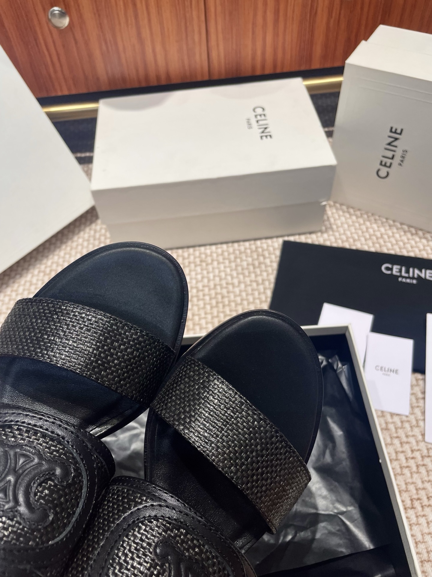 CELINE 2025 New Leather-Sole Sandals