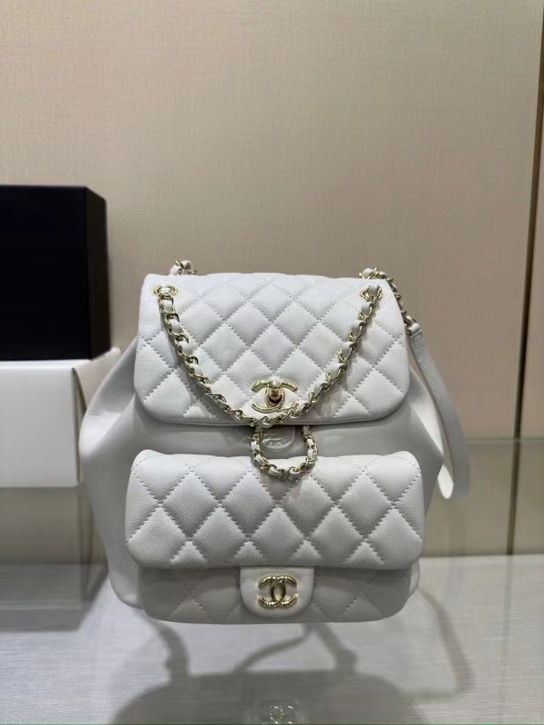Chanel 2023C large duma backpack-white