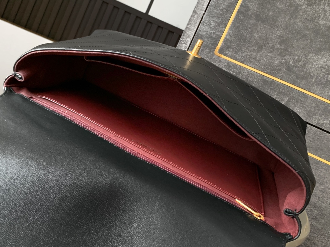 CHANEL 25S Black/Gold Flap Briefcase