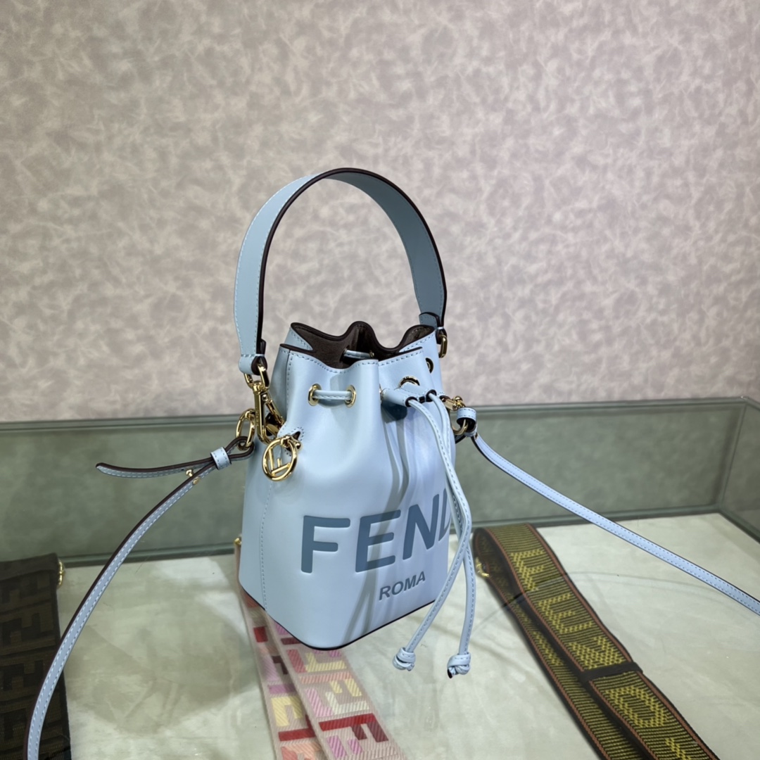 FENDI-Mon Tresor Mini Bucket Bag-Blue