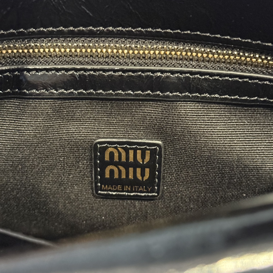 MiuMiu Solitaire shiny leather bag