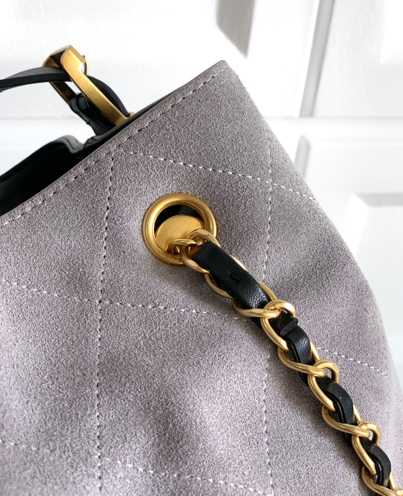 Chanel suede handbag