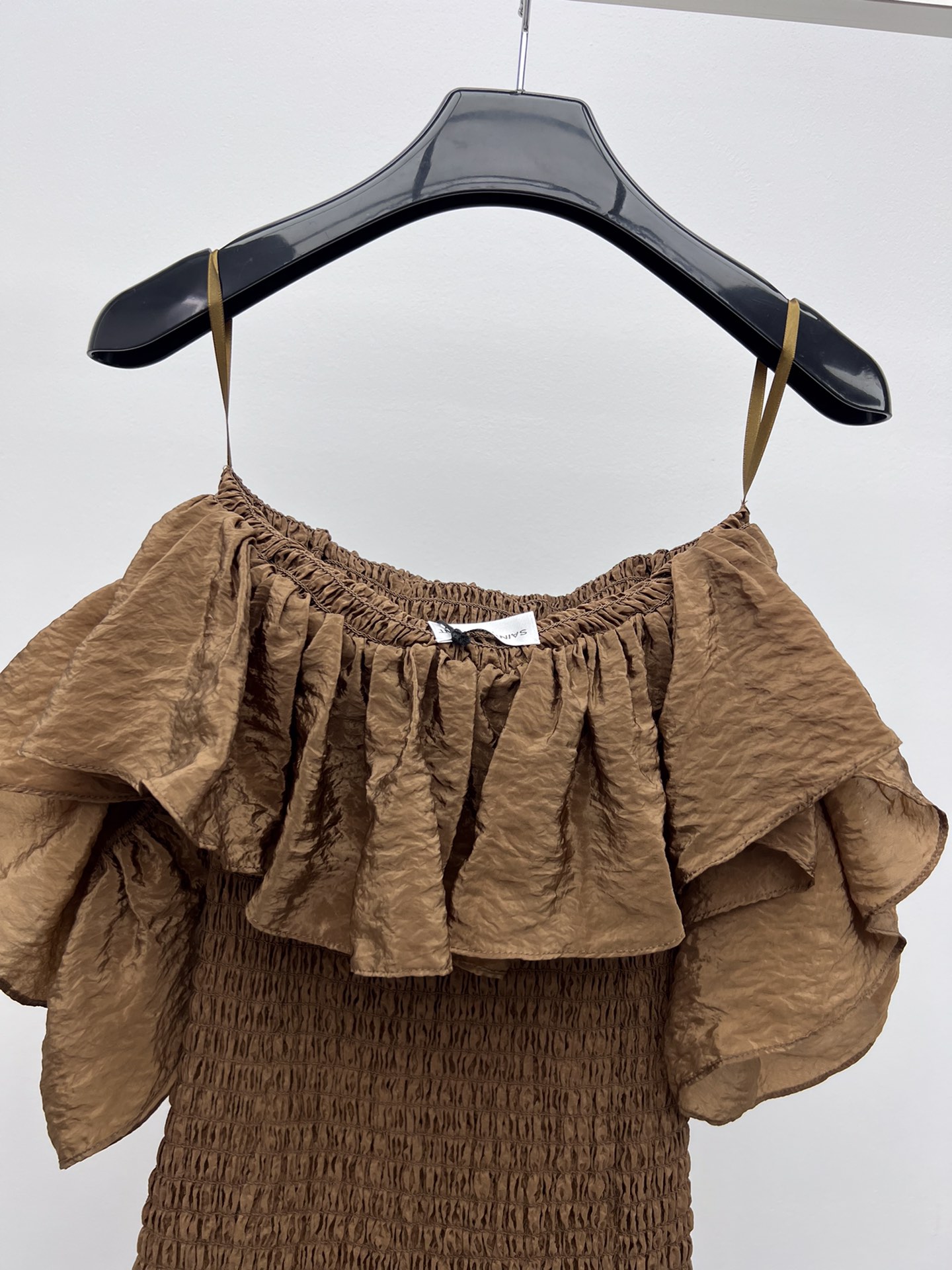 YSL-pleated wrap dress