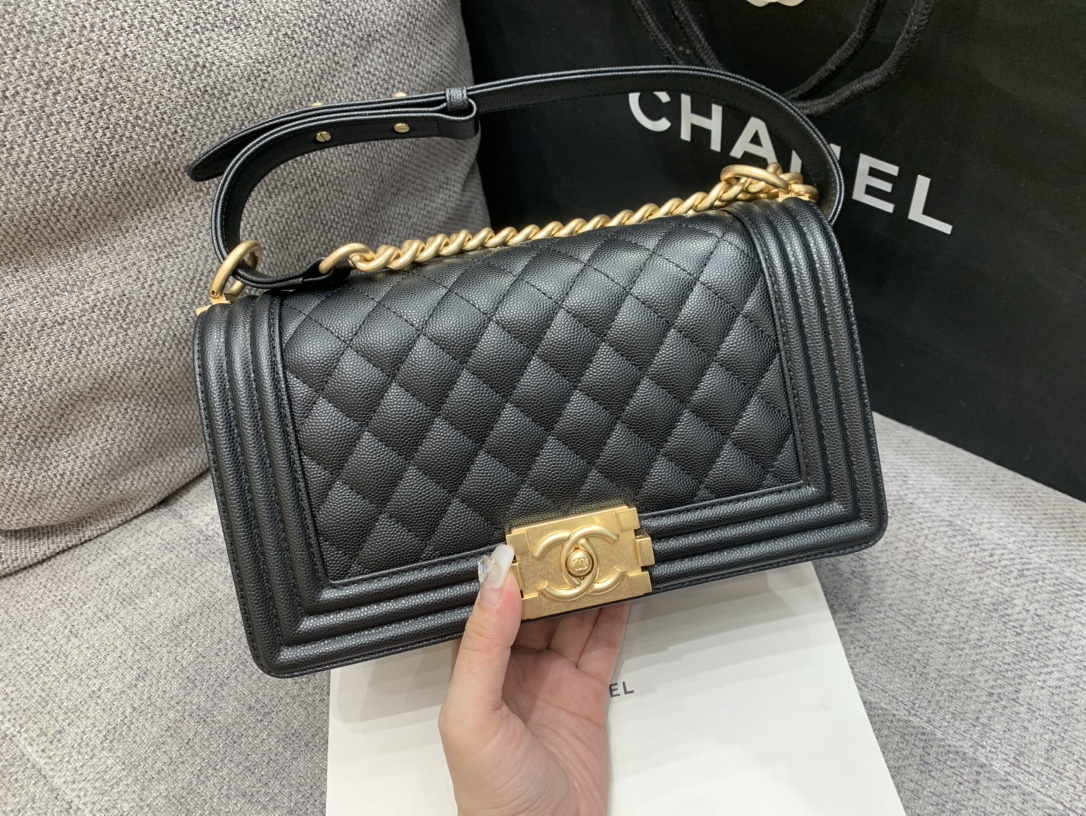 Leboy-25cm-Caviar cowhide-Black