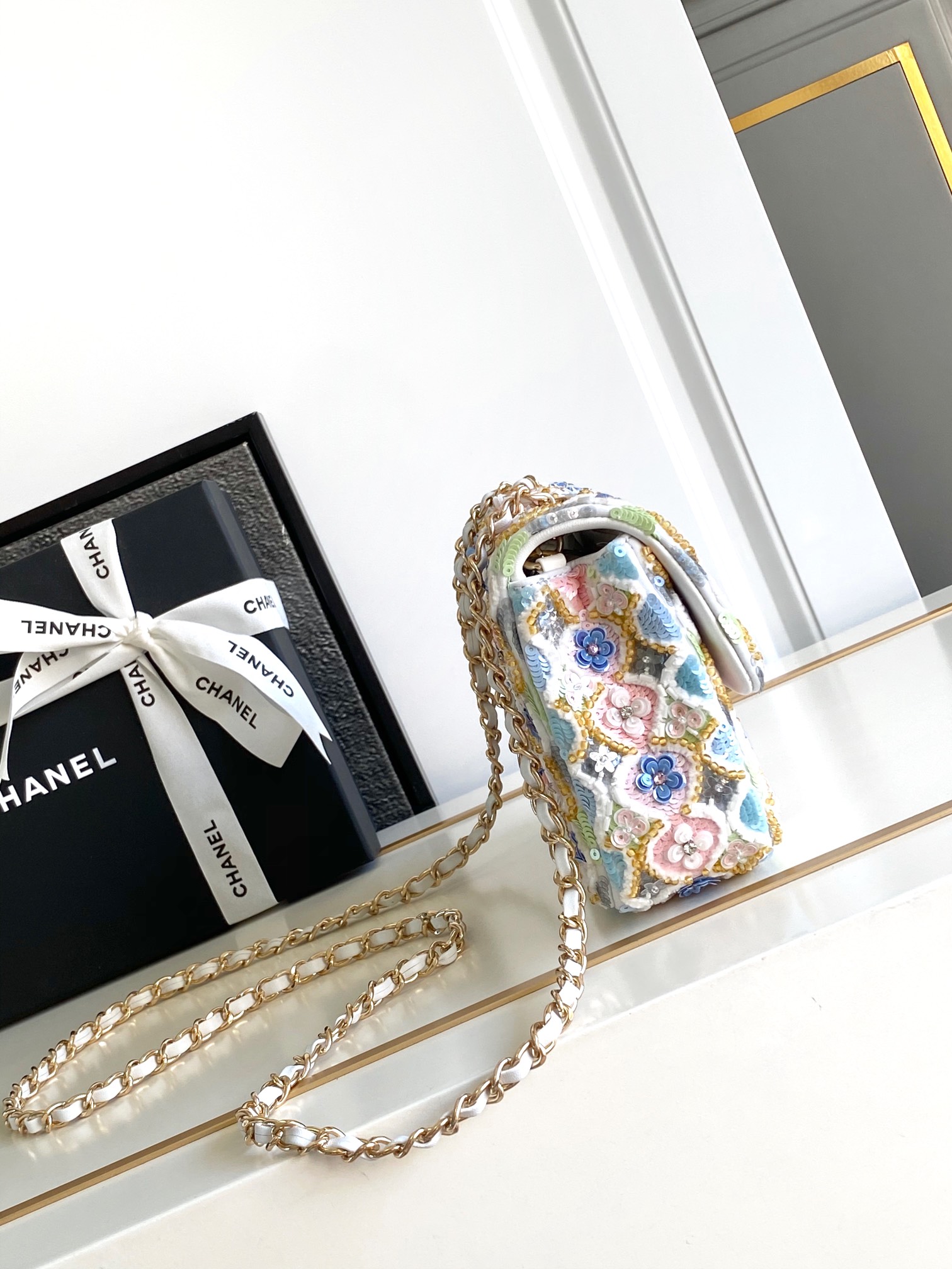 chanel beaded embroidery bag