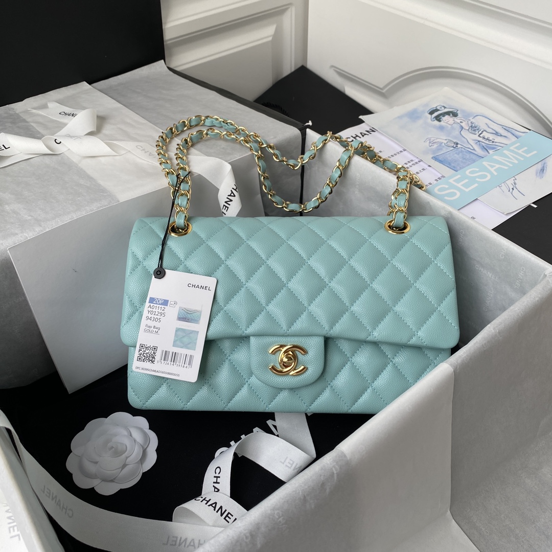 Chanel Classic Flap Bag-aquamarine