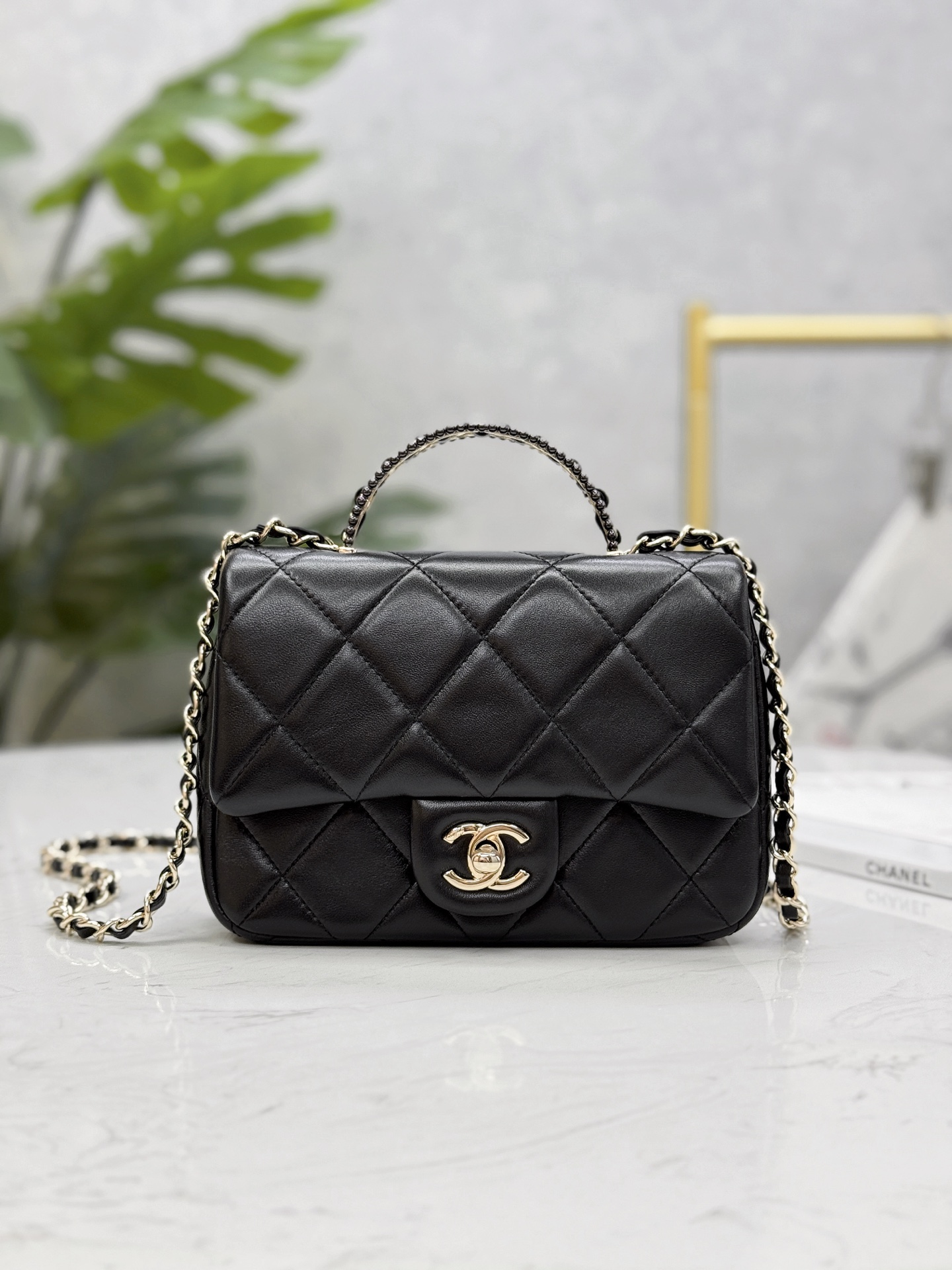 Chanel 25P Handle Mini Flap Bag