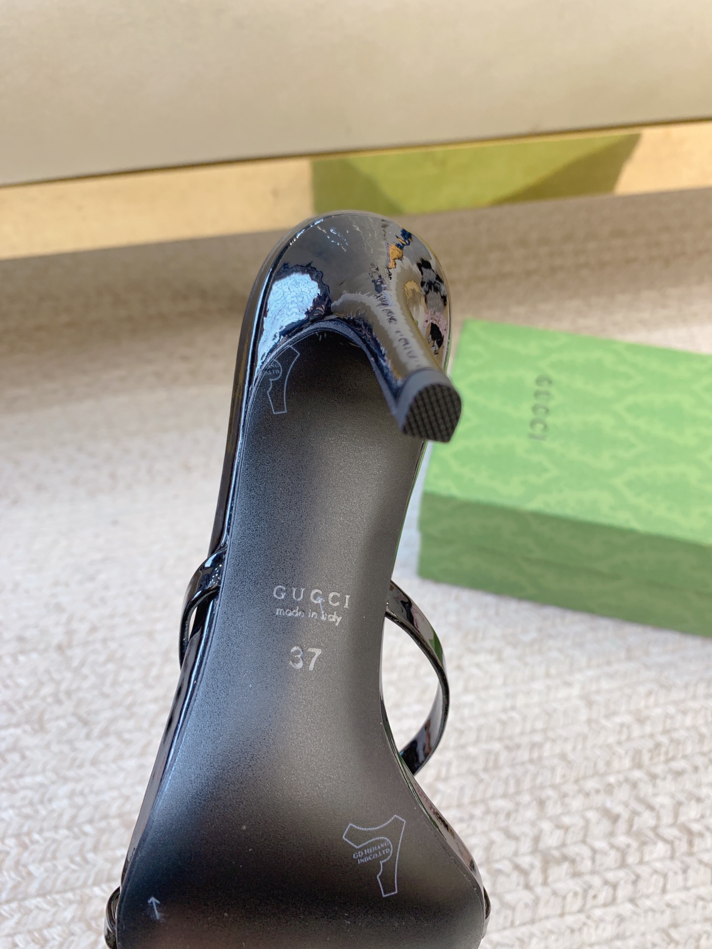 GUCCI Crystal Chain Stiletto Sandals