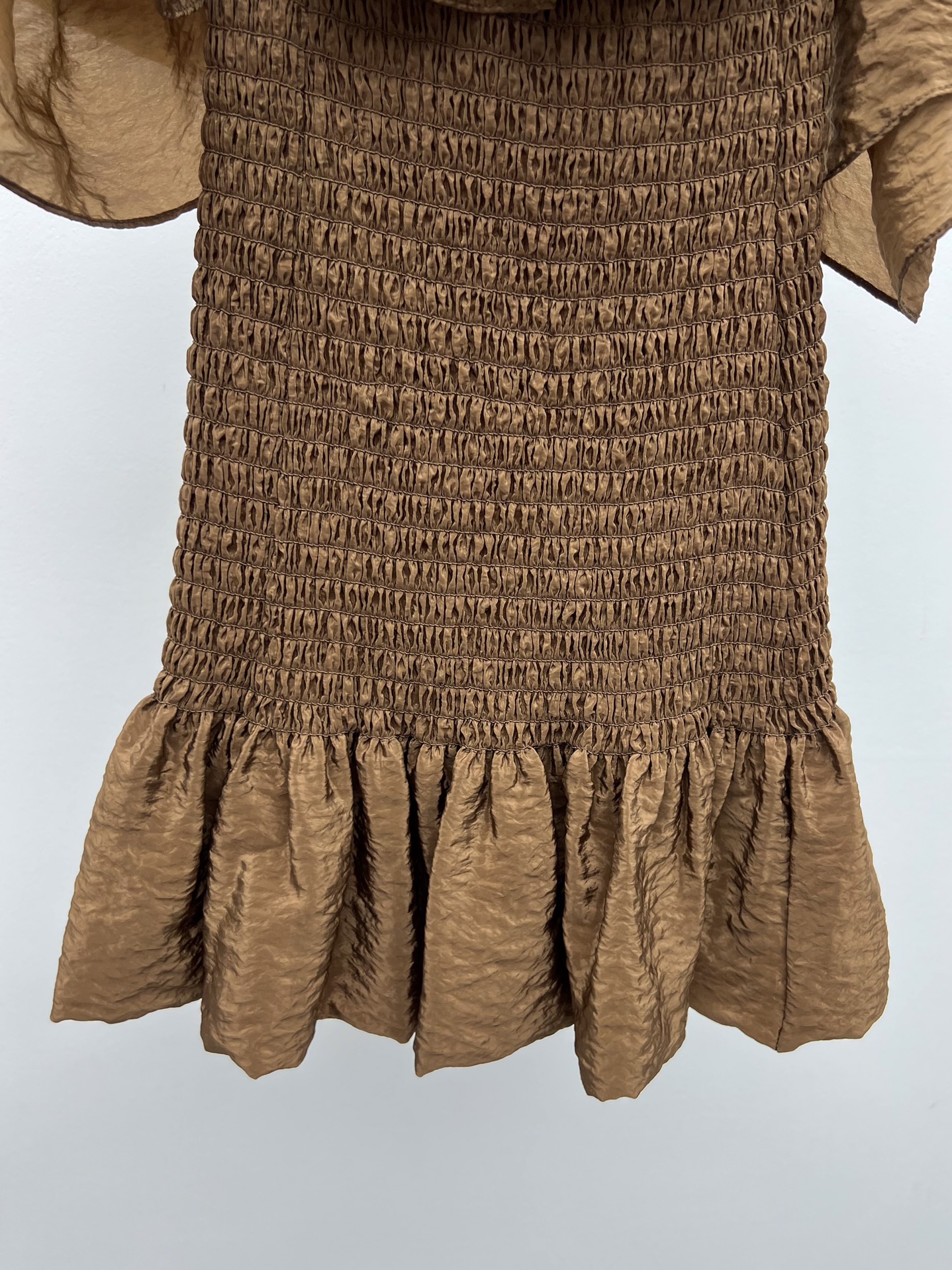 YSL-pleated wrap dress