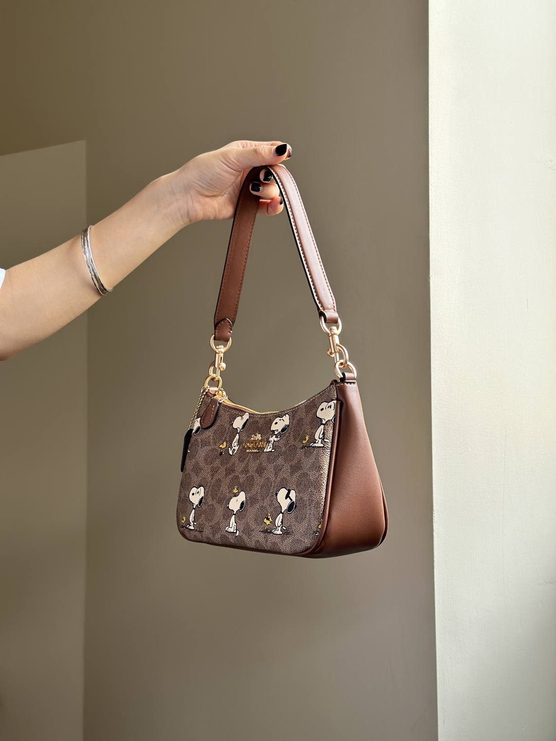 Coach X Peanuts Teri Shoulder Bag In Signature Canvas