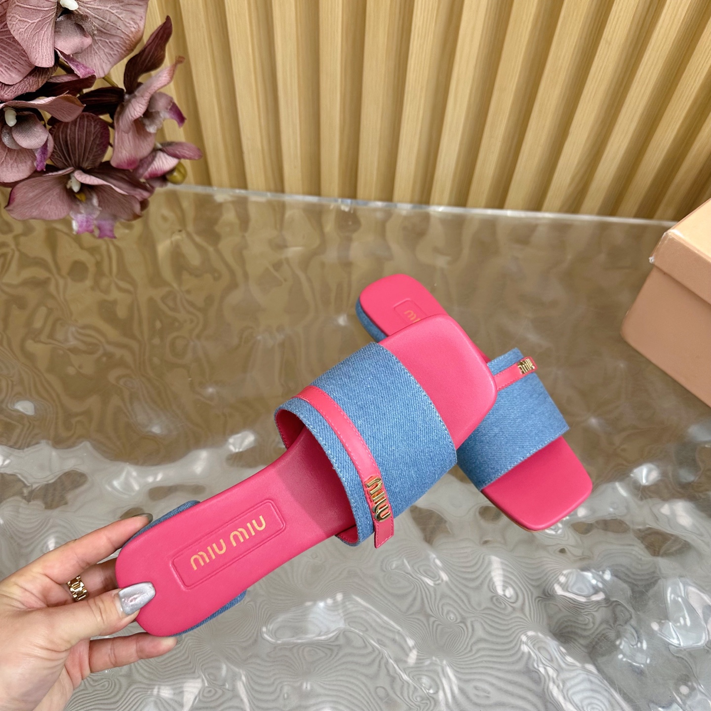 MIU MIU Bow-Embellished Slides