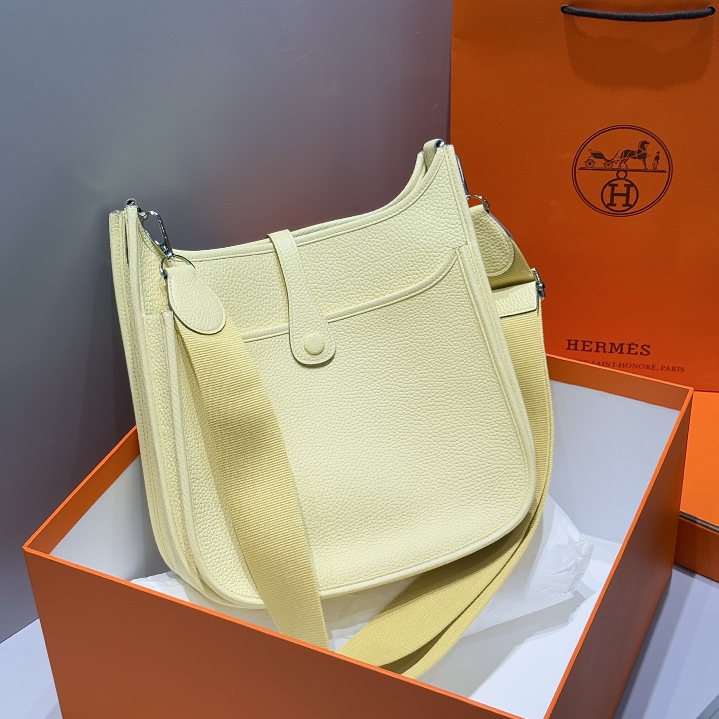 Hermès “Milton Yellow” Evelyne 29