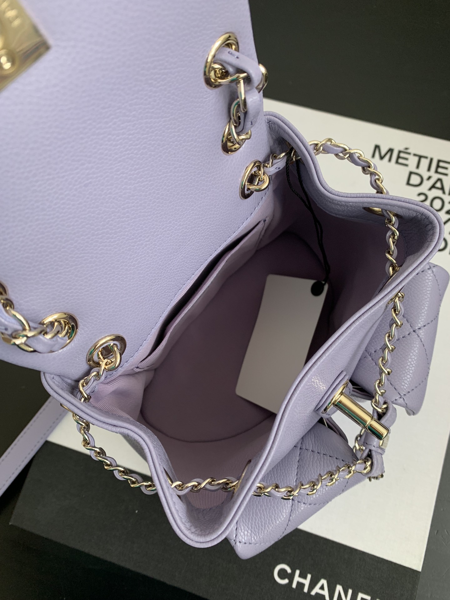 Chanel 24A Duma Backpack in Stardust Purple