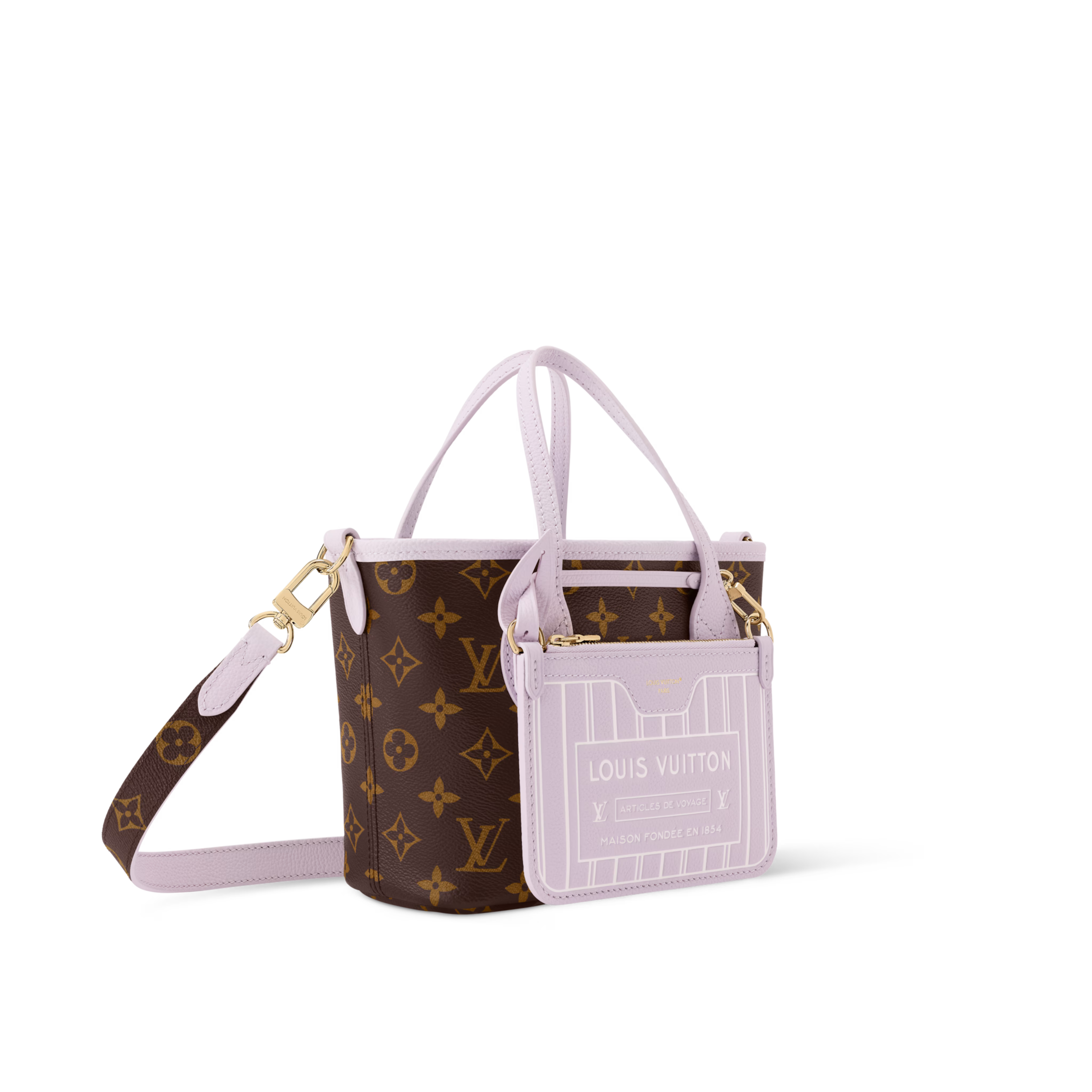 LV M25656 Neverfull Bandoulière Inside Out BB