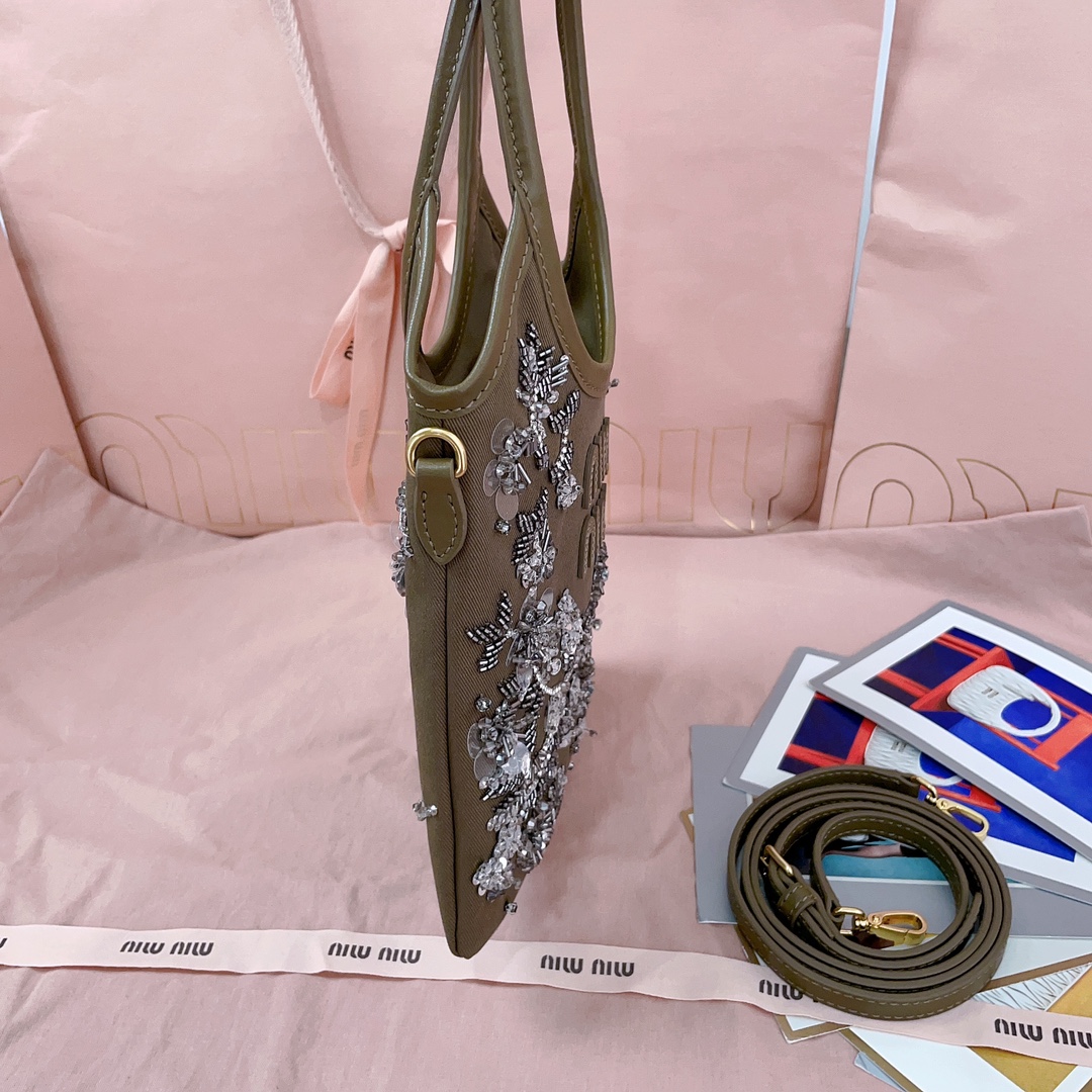 Miu Miu Ivy Embroidered Beaded Bag