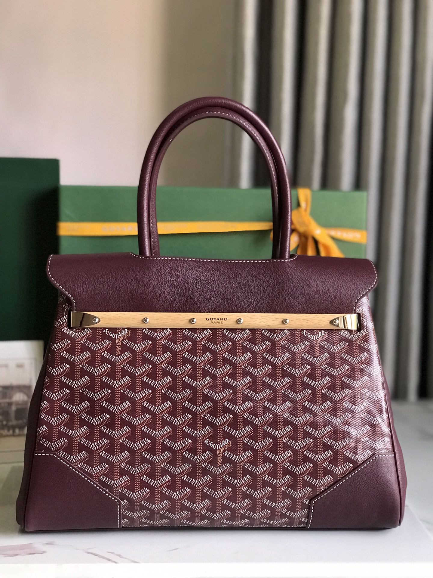 Goyard Saigon Tote-Burgundy